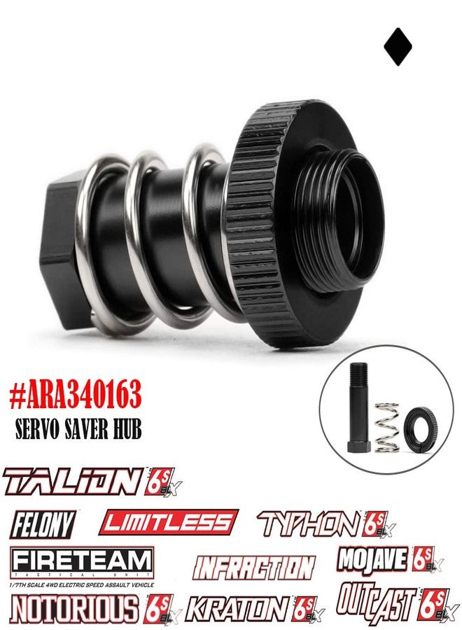 UURCSKY Aluminum Servo Saver Tube with Clamping Nut for Arrma 1/8 Kraton 6s Senton Talion Typhon 1/7 Infraction Mojave Upgrade Parts(Black) - Image 5